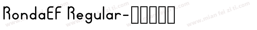 RondaEF Regular字体转换